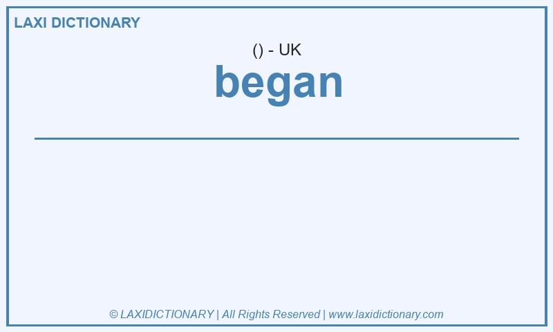 Definition began in British English
