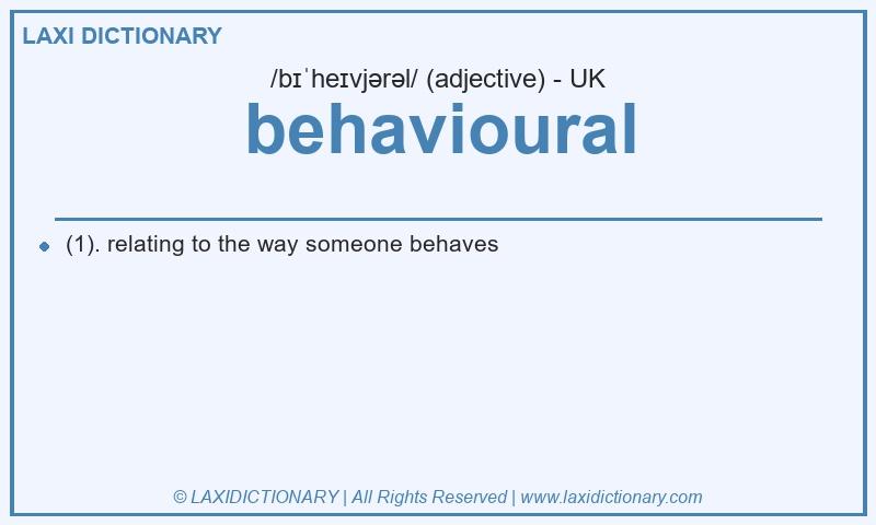 Definition behavioural in British English