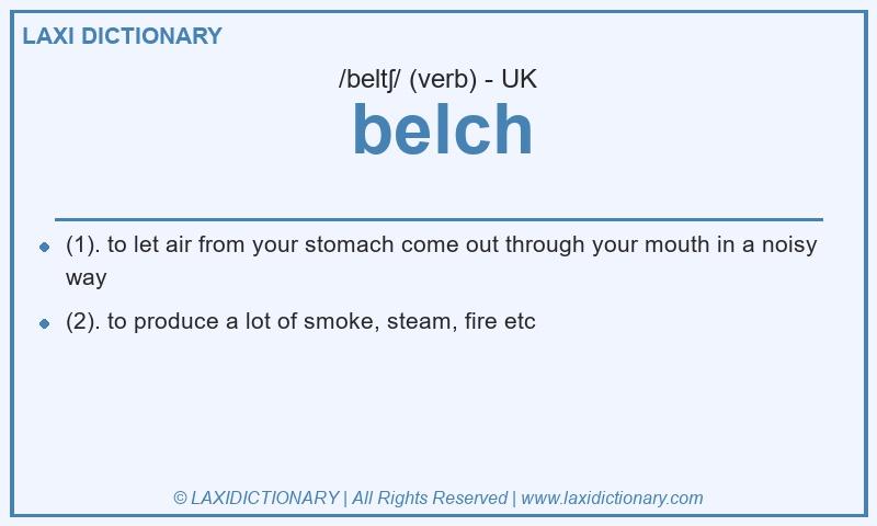 Definition belch in British English