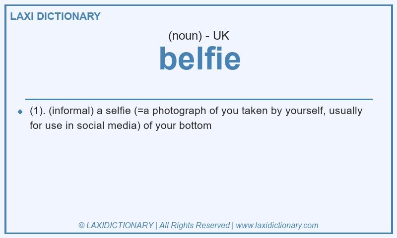 Definition belfie in British English