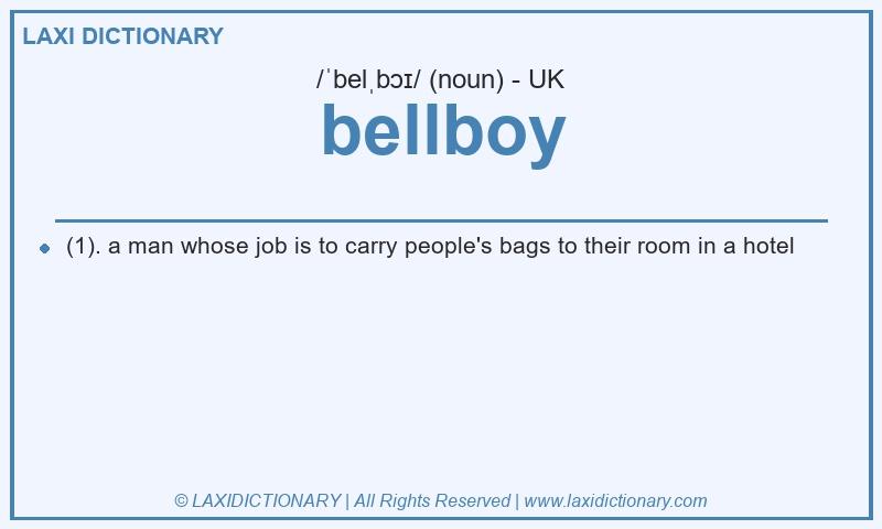 Definition bellboy in British English