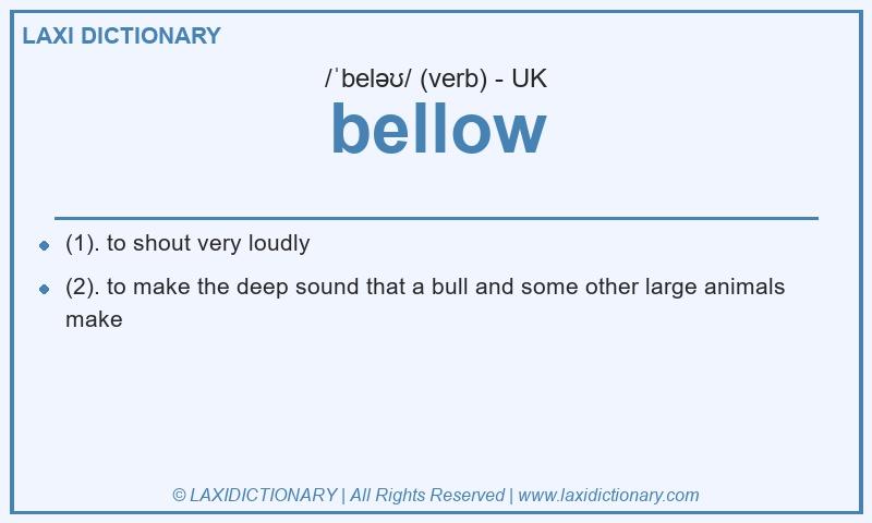 Definition bellow in British English