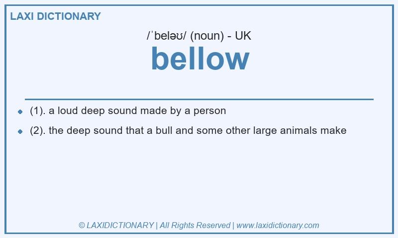 Definition bellow in British English