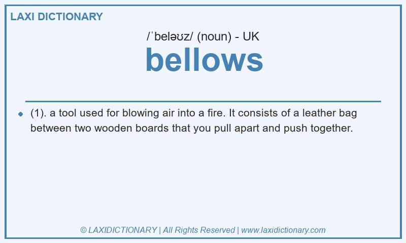 Definition bellows in British English