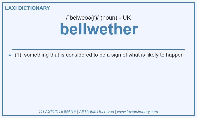 Definition bellwether in British English