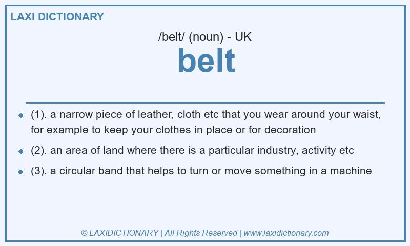 Definition belt in British English