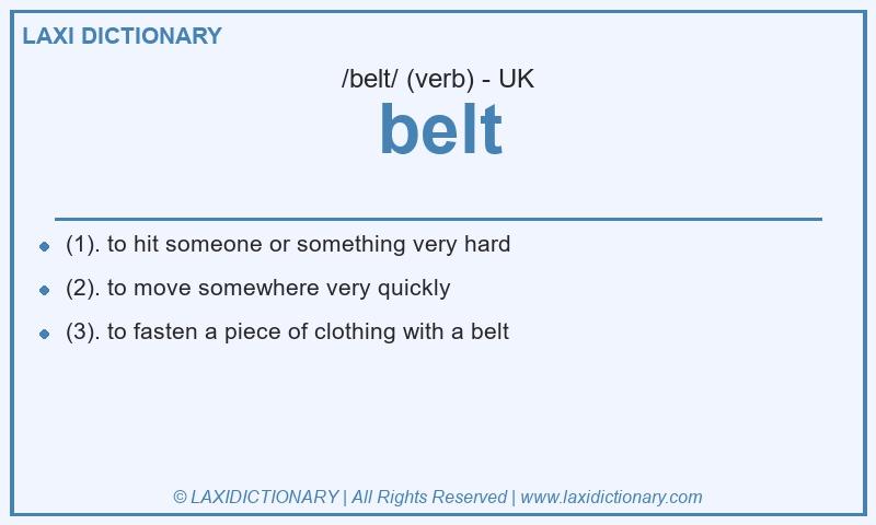 Definition belt in British English