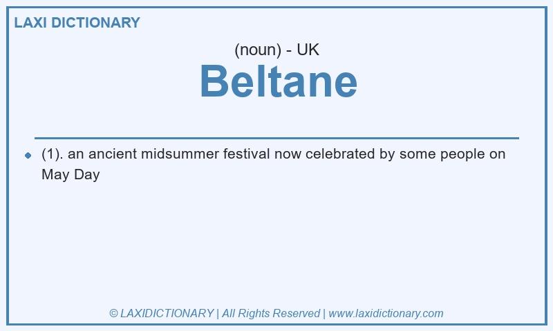 Definition Beltane in British English