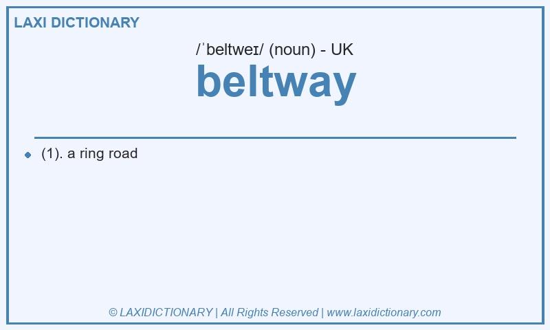 Definition beltway in British English