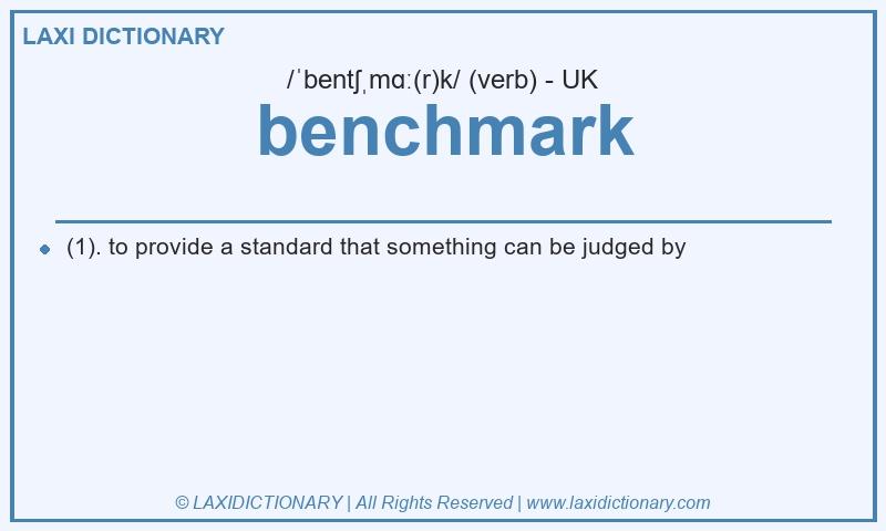 Definition benchmark in British English