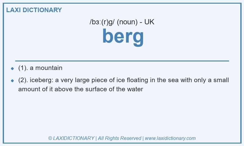 Definition berg in British English