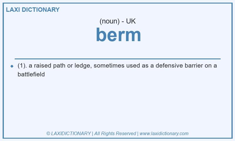 Definition berm in British English