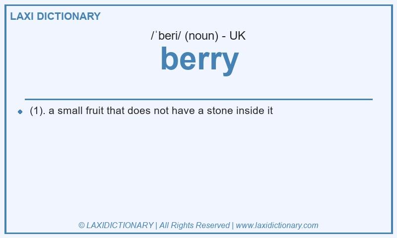 Definition berry in British English