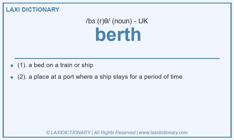 Definition berth in British English