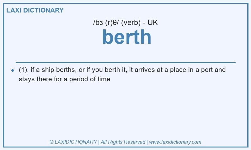 Definition berth in British English