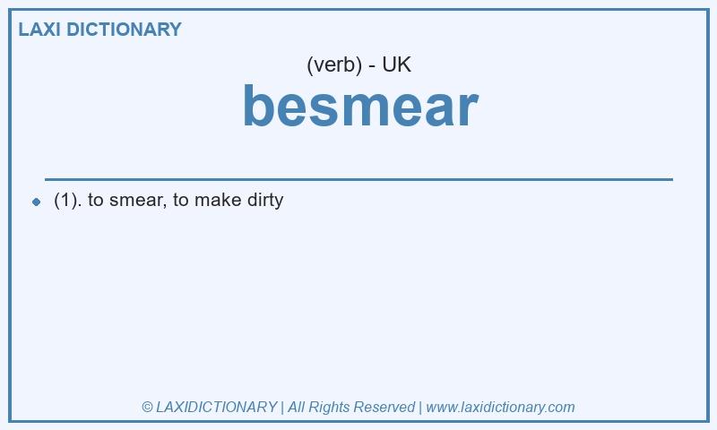 Definition besmear in British English