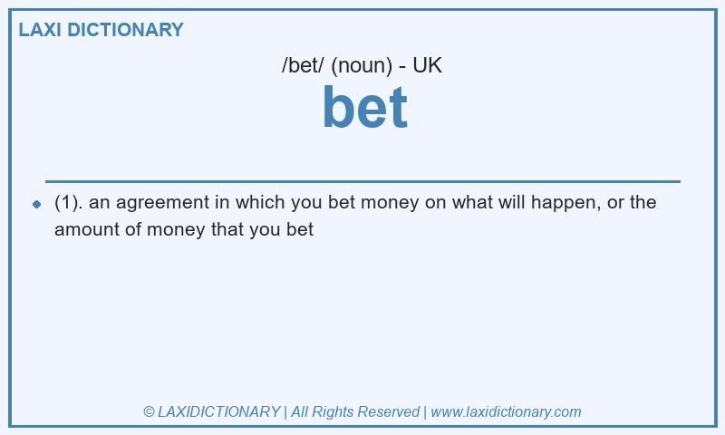Definition bet in British English