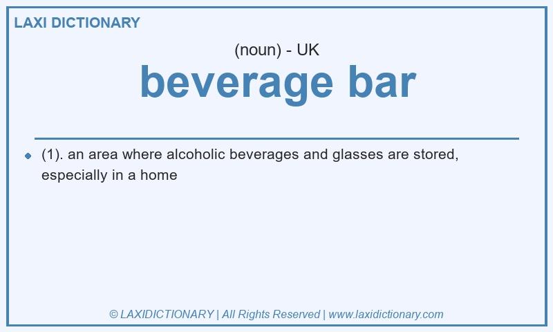 Definition beverage bar in British English