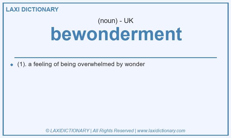 Definition bewonderment in British English