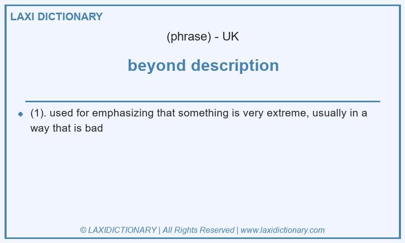 Definition beyond description in British English