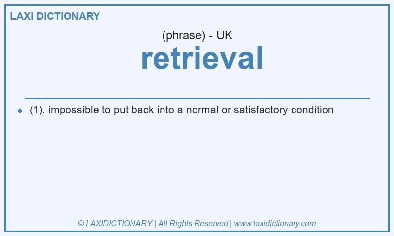 Definition retrieval in British English