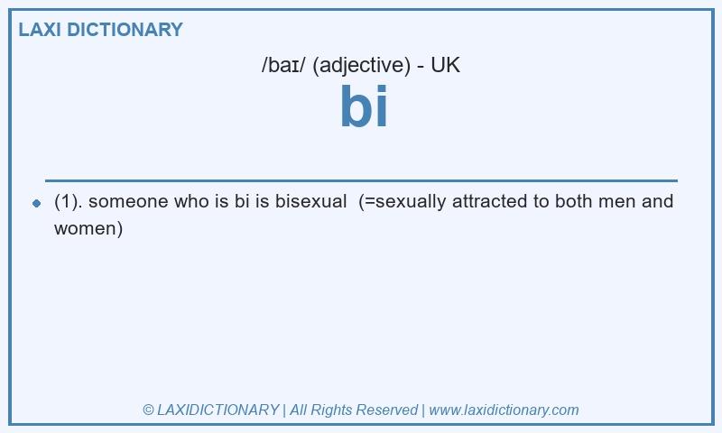 Definition bi in British English
