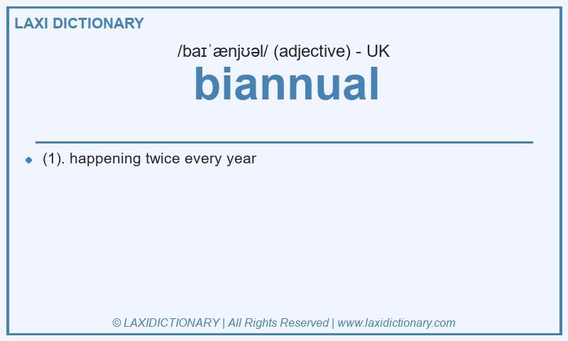 Definition biannual in British English