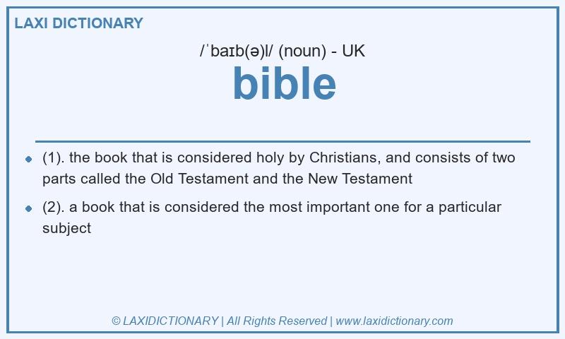 Definition bible in British English