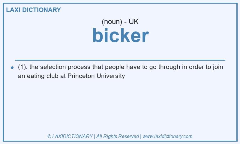 Definition bicker in British English