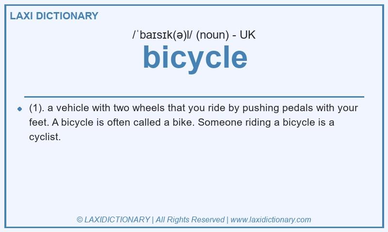 Definition bicycle in British English