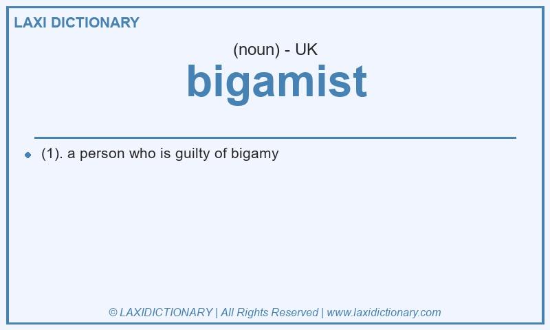 Definition bigamist in British English