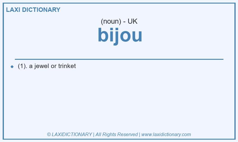 Definition bijou in British English