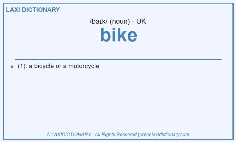 Definition bike in British English