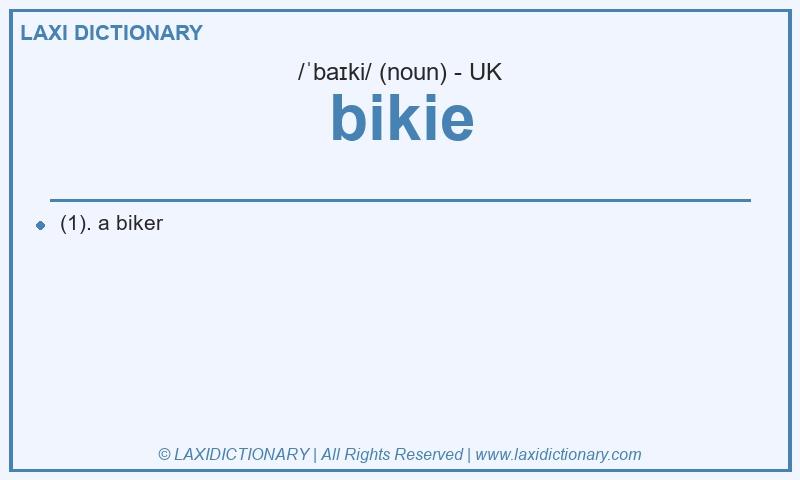 Definition bikie in British English
