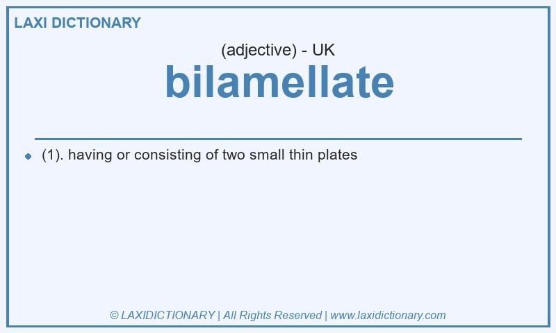 Definition bilamellate in British English