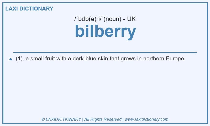 Definition bilberry in British English