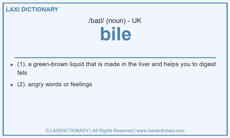 Definition bile in British English