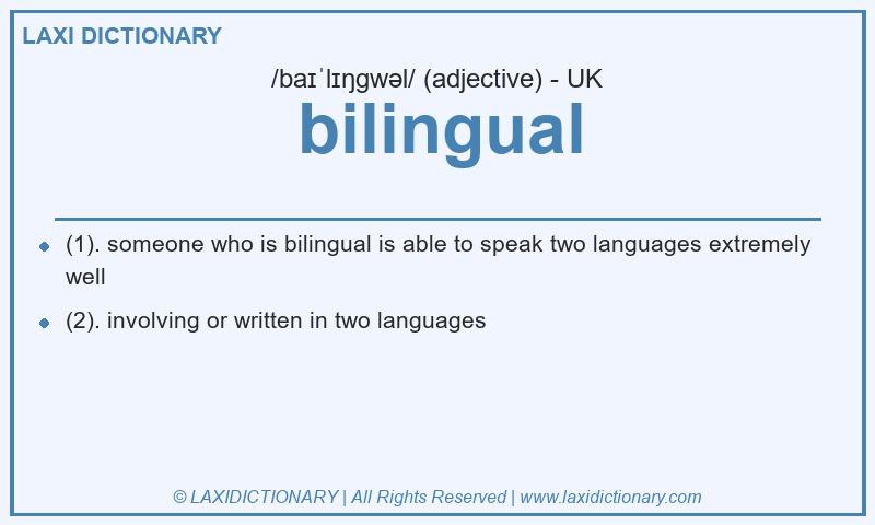 Definition bilingual in British English