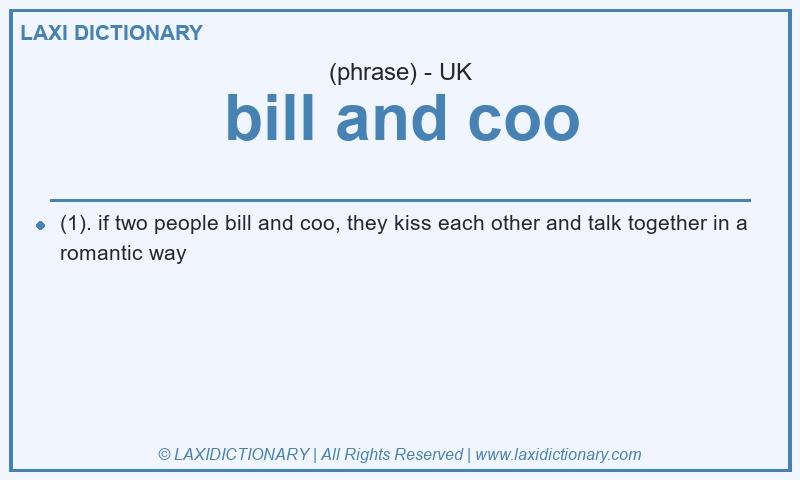 Definition bill and coo in British English