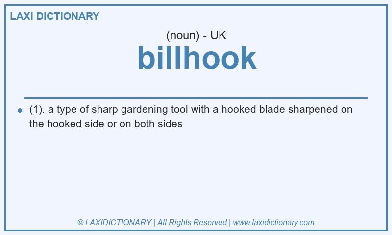 Definition billhook in British English