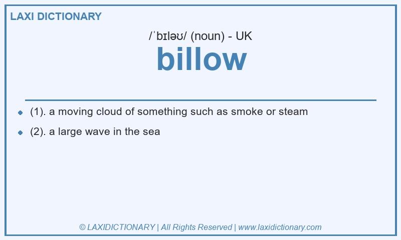 Definition billow in British English