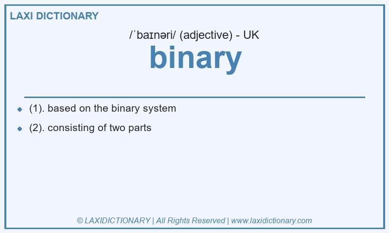 Definition binary in British English