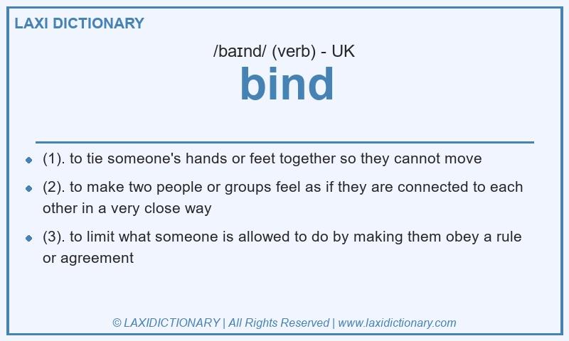Definition bind in British English