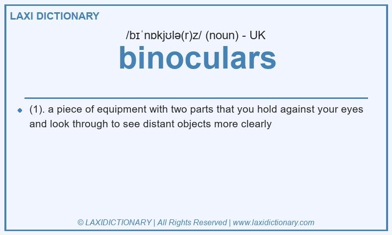 Definition binoculars in British English