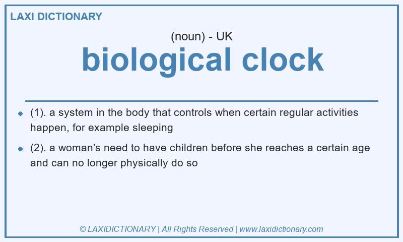 Definition biological clock in British English