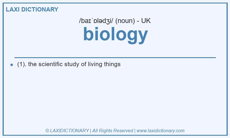 Definition biology in British English