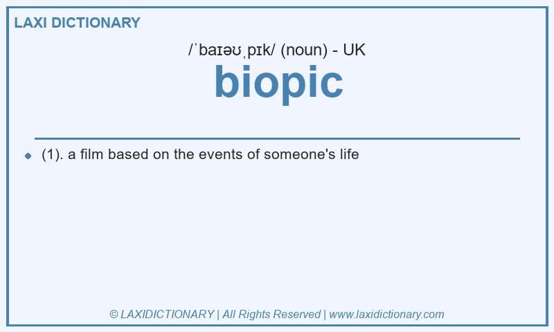 Definition biopic in British English