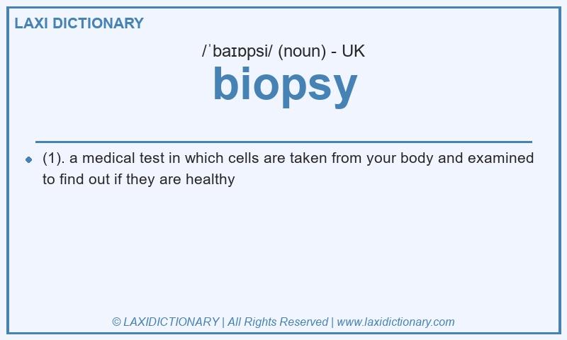 Definition biopsy in British English