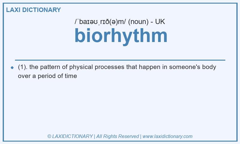 Definition biorhythm in British English