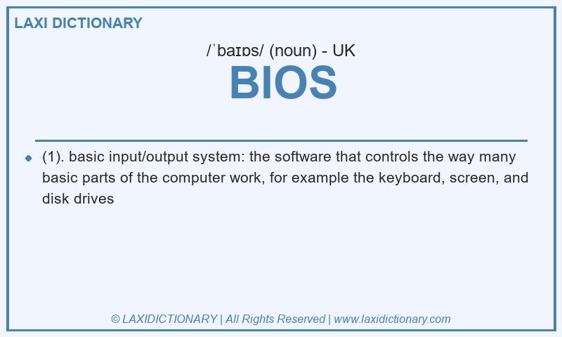 Definition BIOS in British English